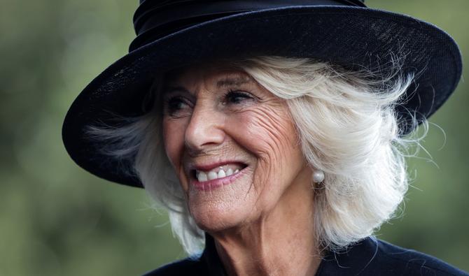 Camilla, reine consort réagit lors d'une visite au château de Cardiff, dans le sud du Pays de Galles, le 16 septembre 2022. (Photo, AFP)