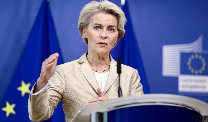 La présidente de la Commission européenne, Ursula von der Leyen, tient une conférence de presse au siège de l'UE à Bruxelles, le 28 septembre 2022. (Photo, AFP)