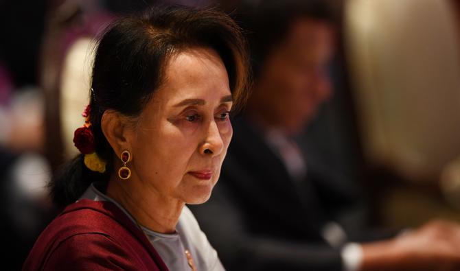 L'ancienne dirigeante Aung San Suu Kyi participe au 10e sommet ASEAN-ONU à Bangkok, en marge du 35e sommet de l'Association des nations de l'Asie du Sud-Est (ASEAN), le 3 novembre 2019. (Photo, AFP)