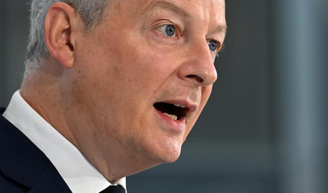 Le ministre français de l'Economie et des Finances Bruno Le Maire prononce un discours lors de l'événement EcoWatt au siège de RTE (Réseau de Transport d'Electricité) à La Défense, en périphérie de Paris, le 11 octobre 2022. (Photo, AFP)