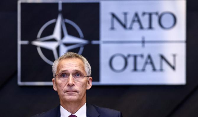 Le secrétaire général de l'OTAN, Jens Stoltenberg, prononce un discours au début de la deuxième journée d'une réunion des ministres de la Défense de l'alliance au siège de l'OTAN à Bruxelles, le 13 octobre 2022. (Photo, AFP)