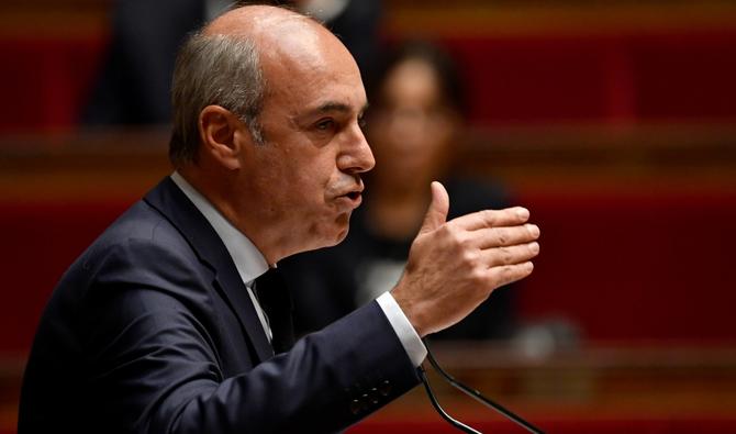 Le président du groupe parlementaire du parti conservateur français Les Républicains (LR), Olivier Marleix,  à l'Assemblée nationale à Paris, le 23 octobre 2022. (Photo, AFP)