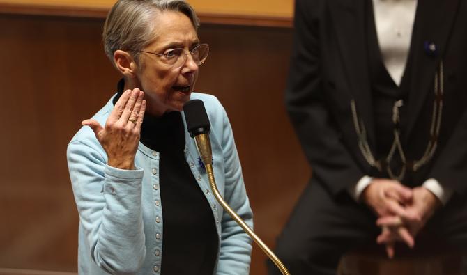 La Première ministre française Elisabeth Borne s'exprime lors d'une séance de questions au gouvernement à l'Assemblée nationale, le 8 novembre 2022 à Paris. (Photo, AFP)