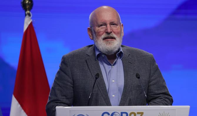 Le vice-président de la Commission européenne Frans Timmermans, lors de la conférence sur le climat COP27, le 15 novembre 2022. (Photo, AFP)