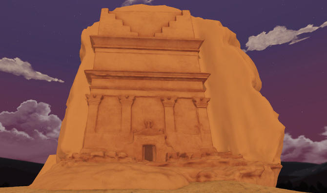 La Commission royale pour AlUla a fait une percée dans le métaverse avec un modèle 3D immersif de la tombe de Hegra de Lihyan, fils de Kuza. (Photo fournie)