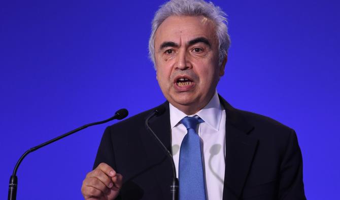 Le directeur exécutif de l'Agence internationale de l'énergie, Fatih Birol, prend la parole lors d'une session le cinquième jour du Sommet des Nations Unies sur le climat COP26 à Glasgow, le 4 novembre 2021. (Photo, AFP)