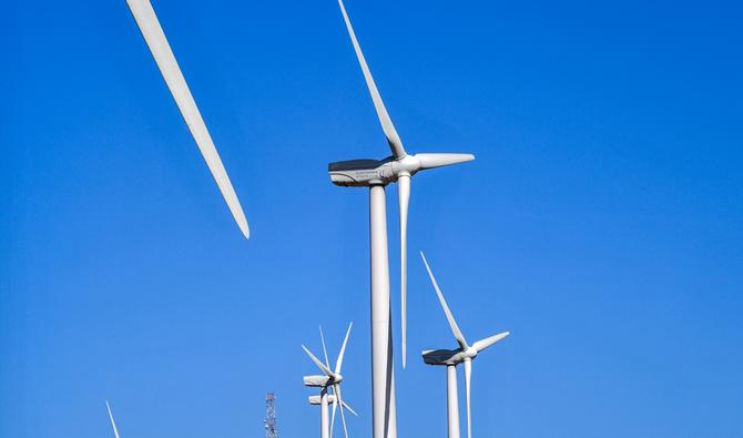 Une vue d'éoliennes dans la localité d'el-Alia près de Bizerte, le point le plus septentrional de Tunis et du continent africain, le 20 octobre 2022. (Photo, AFP)