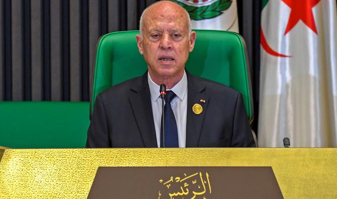 Le président Kaïs Saïed lors de l'ouverture du sommet arabe à Alger, le 1er novembre 2022. (Photo, AFP)