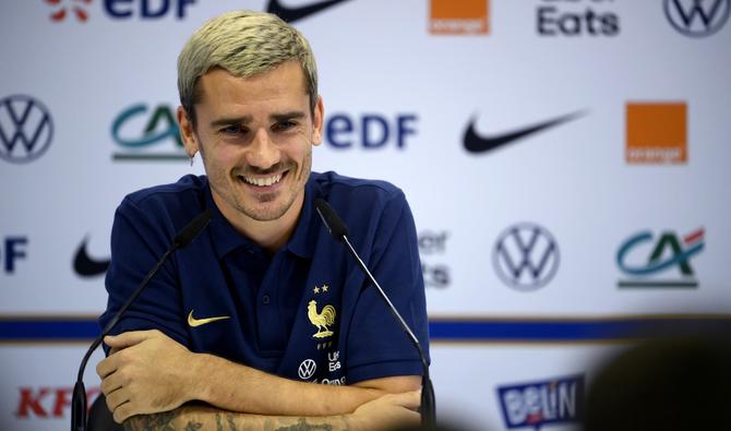 L'attaquant français Antoine Griezmann assiste à une conférence de presse au stade Jassim-bin-Hamad de Doha, le 2 décembre 2022. (Photo, AFP)